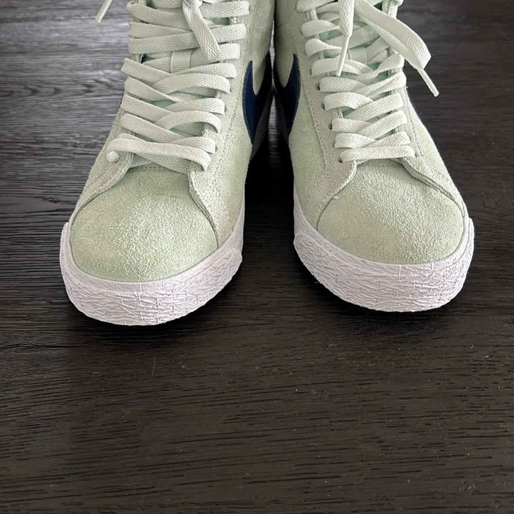 New Women's Mint Green Suede Sneakers